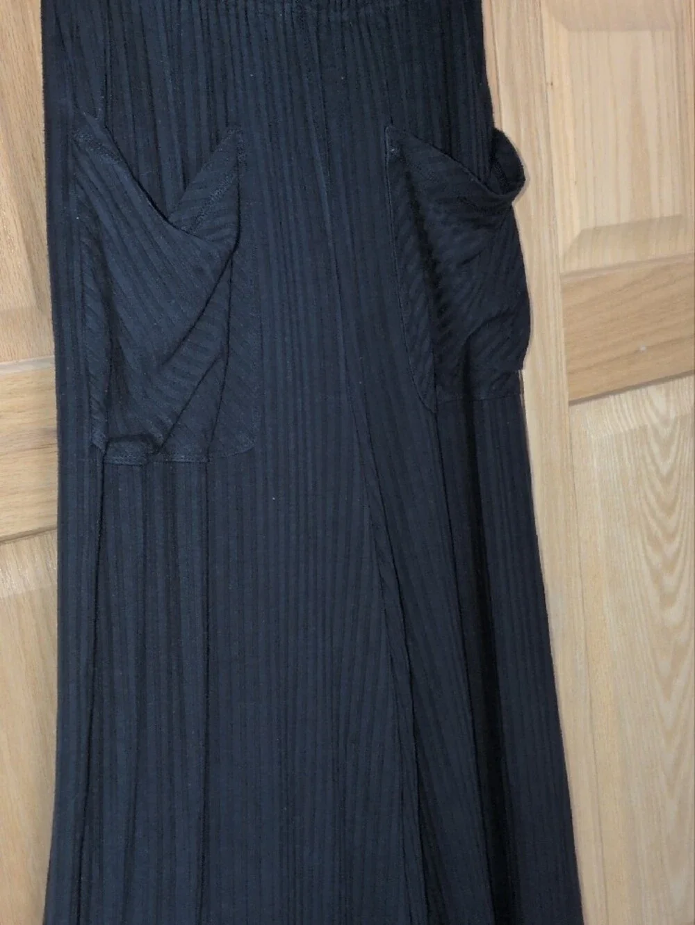FP Free Movement L Black Wide Leg Palazzo Lounge Pants with Pockets